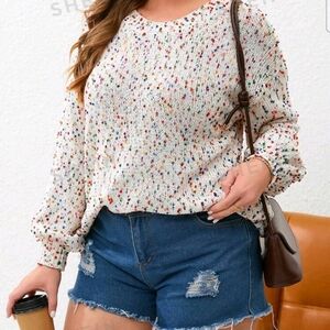 🩷 4 for $50 Plus Sized Rainbow Sweater🩷